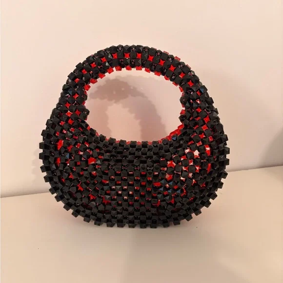 Red Beaded Handbag - Picture 4 of 5
